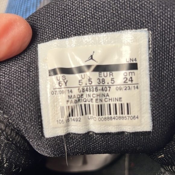 Air Jordan super fly 3 legend Blue basketball sneakers size youth 6 - Picture 8 of 8